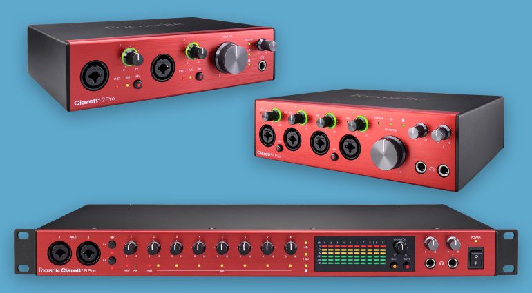 Focusrite Clarett+ USB Audio Interfaces