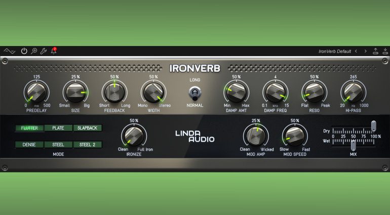 Audified Linda IronVerb: algorithmic reverb plug-in with metallic ...