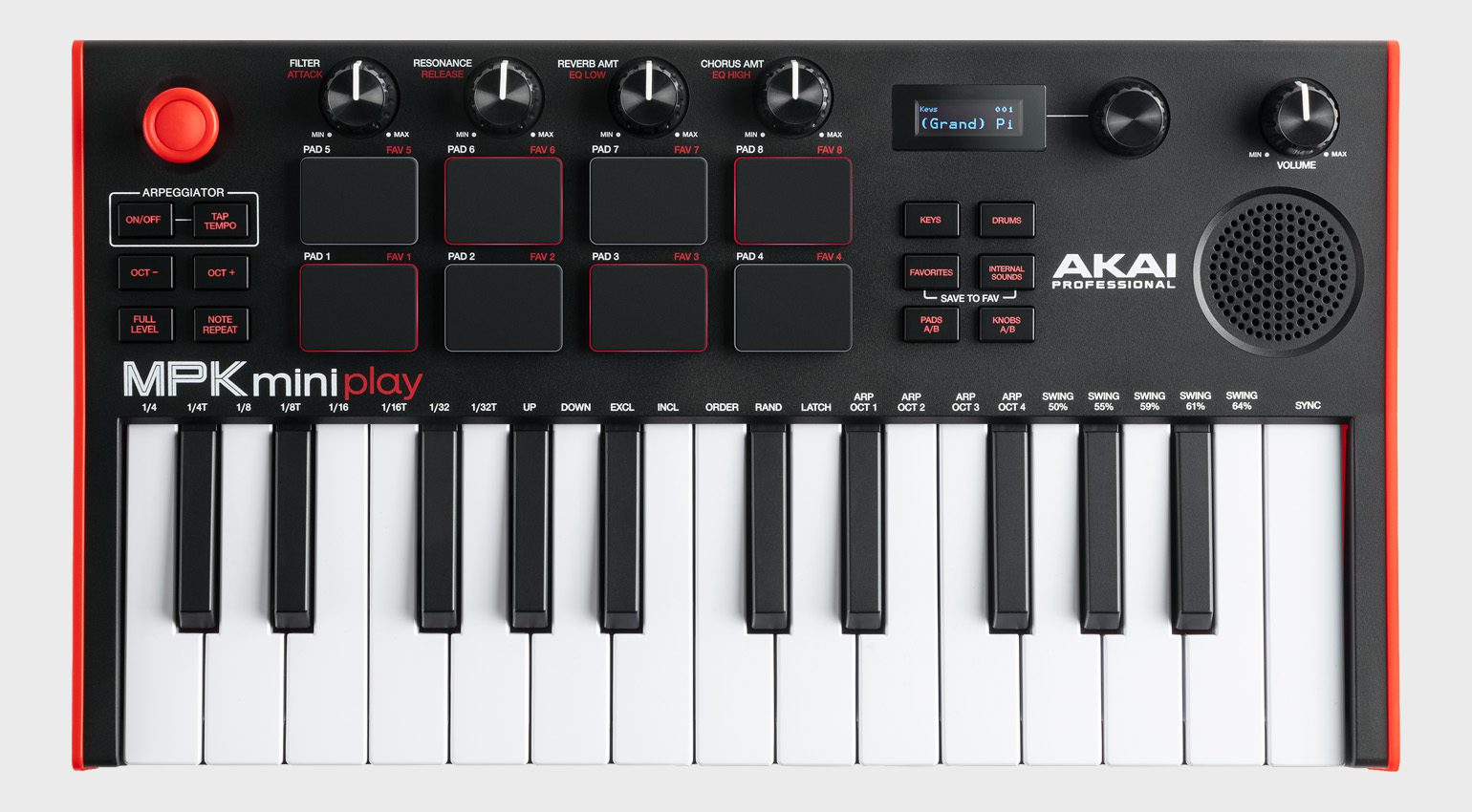AKAI MPK mini Play mk3: Tiny USB keyboard controller with sounds 