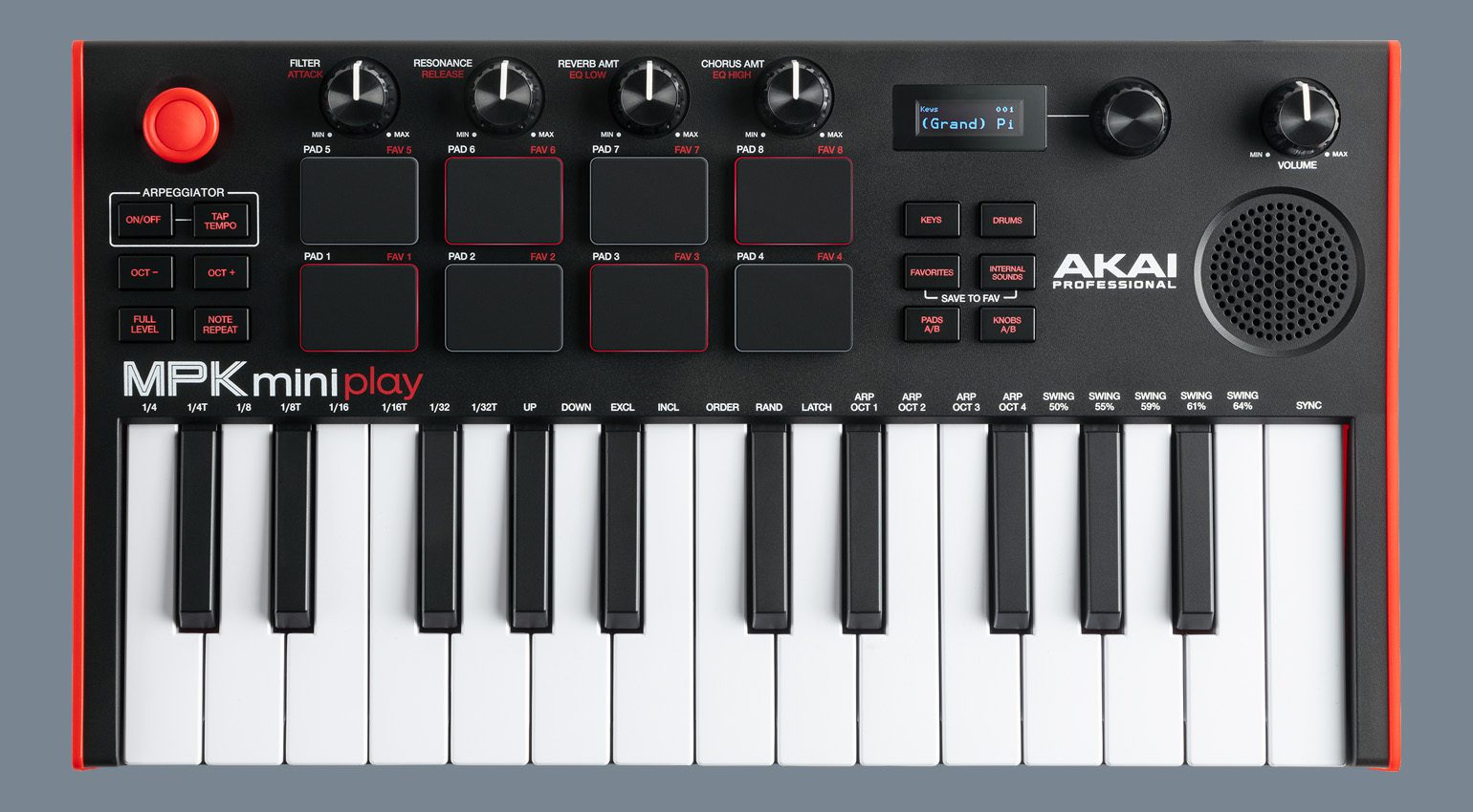 AKAI MPK mini Play mk3: Tiny USB keyboard controller with sounds