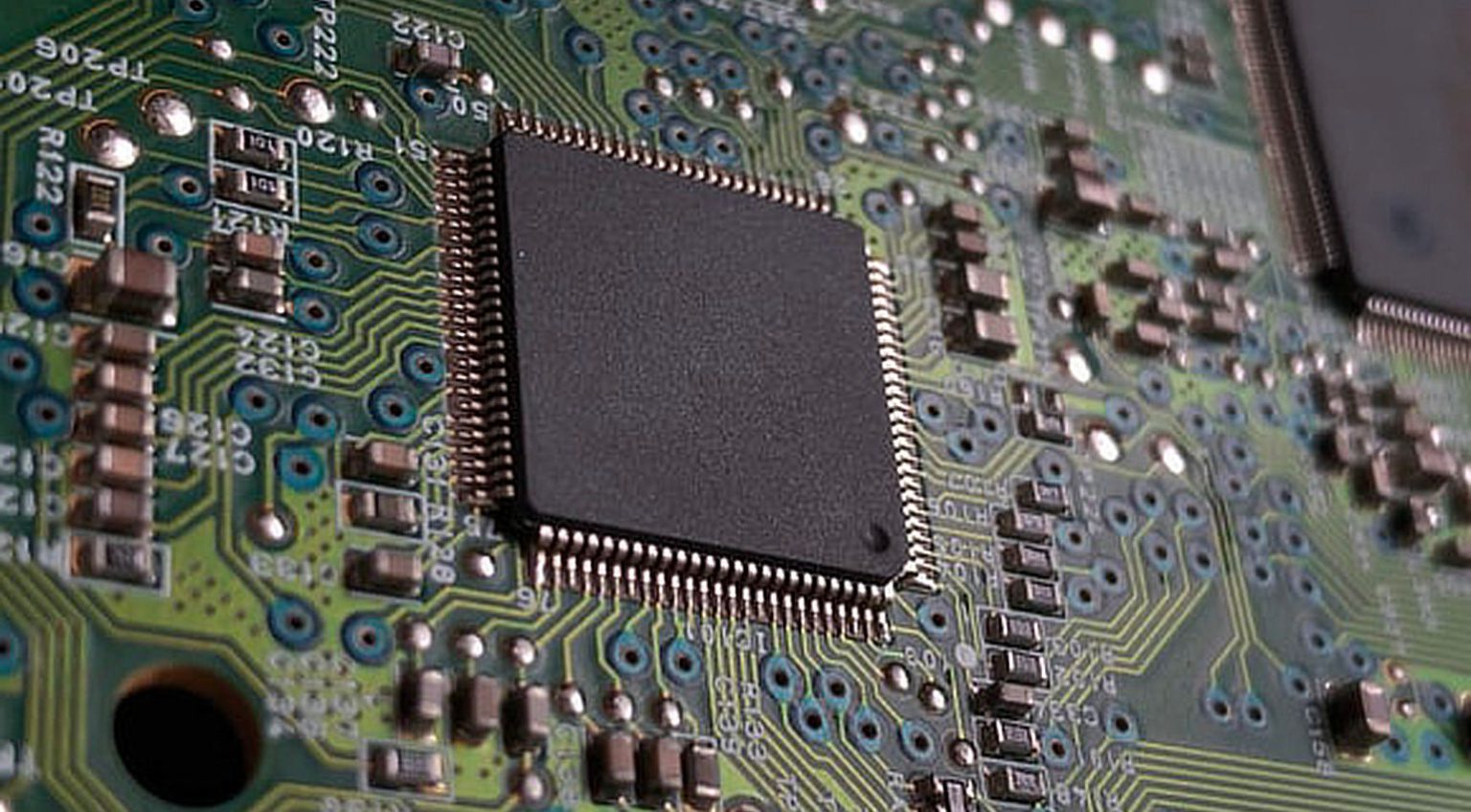 ARM processor closeup.