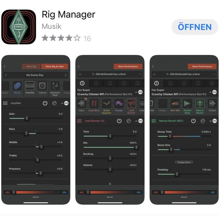 Control your Kemper with a phone using Rig Manager iOS app