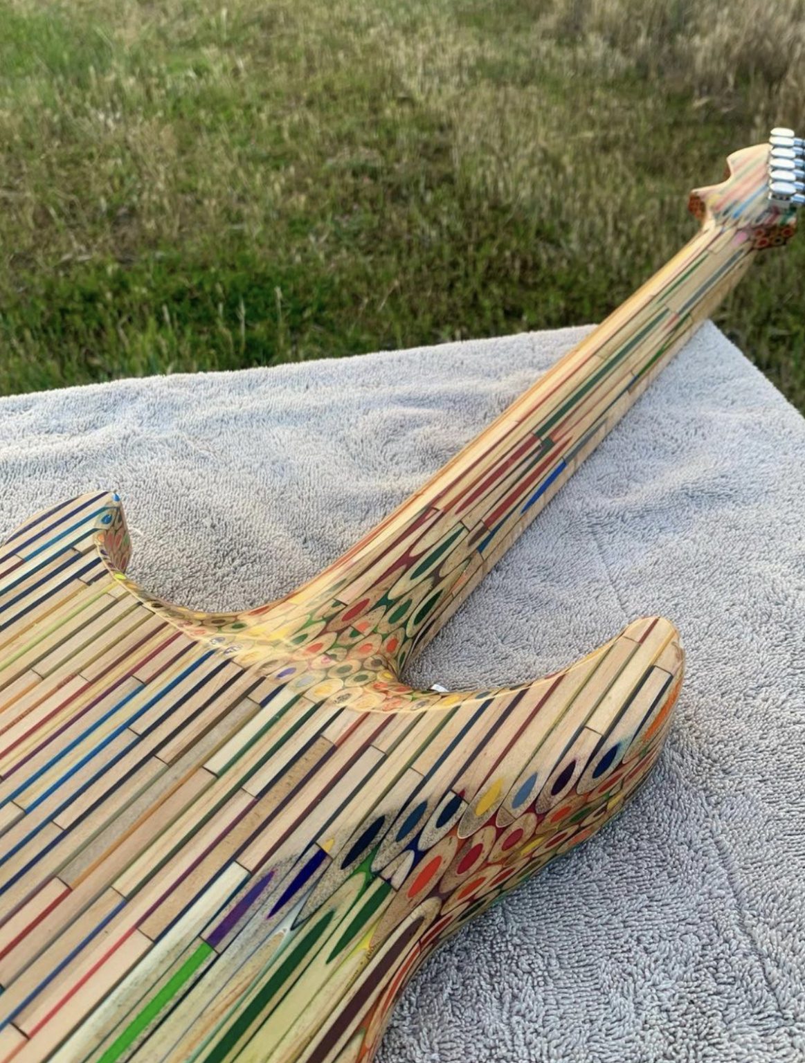 Guitar Gear Gems An oddball Burls Art pencils guitar and a Fender