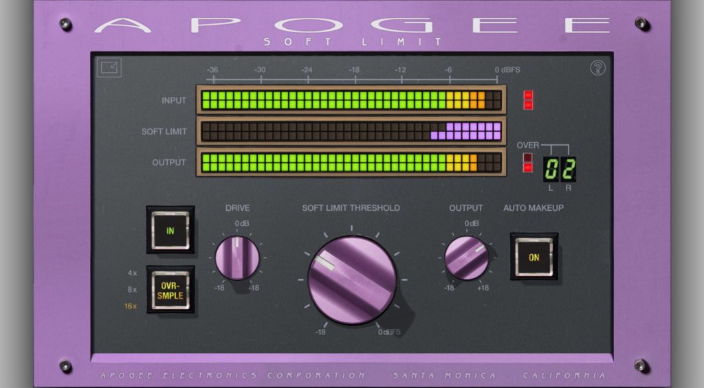 Apogee Soft Limit free analog tape compression plugin