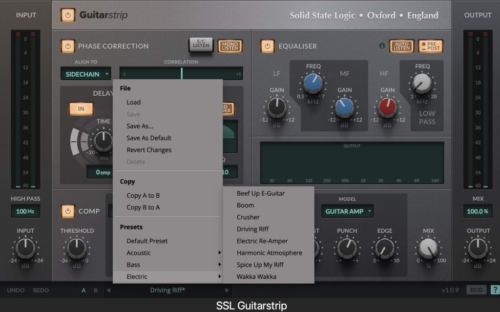 SSL Guitarstrip Presets