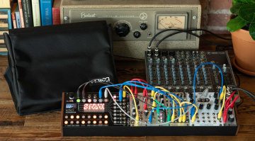Moog powered Eurorack case and dust cover