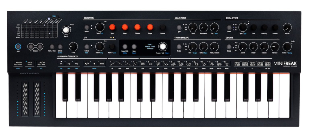 Arturia MiniFreak top down