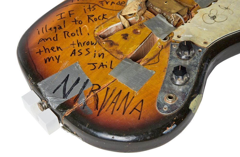 Kurt Cobain inscribed guitar