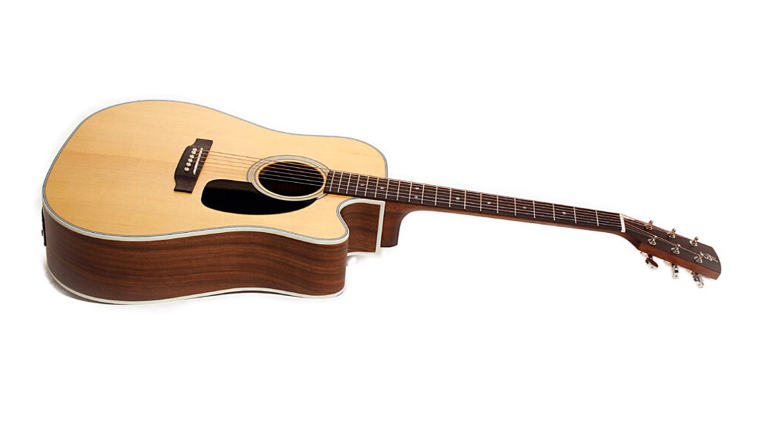 Harley Benton Custom Line CLD-28SCE Walnut Guitar for beginners