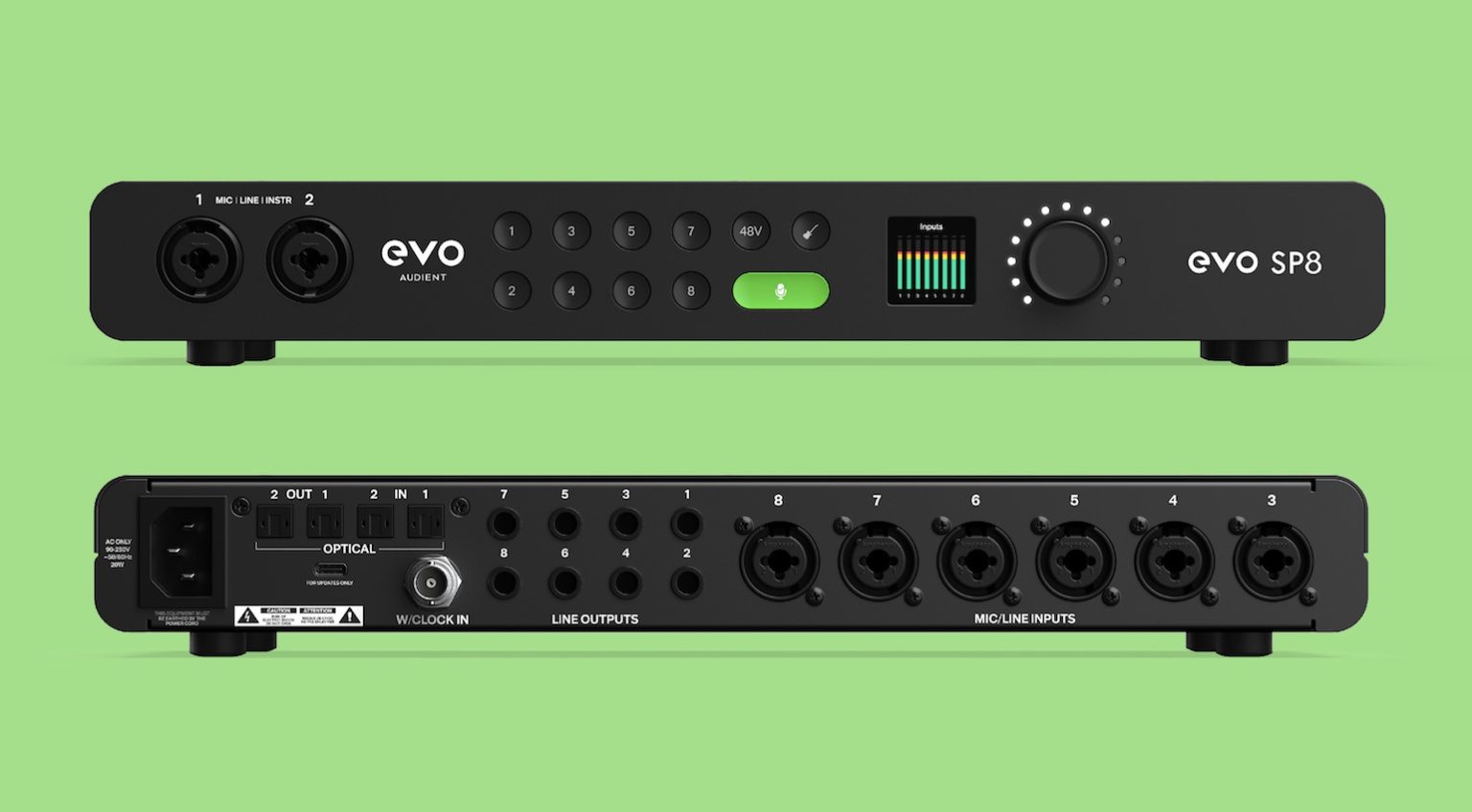 The Audient EVO SP8 a new ADAT preamp for home recording