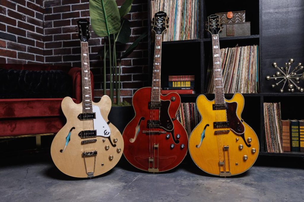 Epiphone Casino, Sheraton and Broadway models