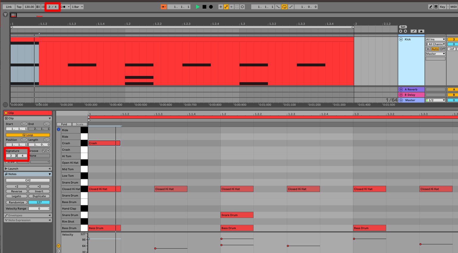 In Ableton you can have a global time signature (top) and a different one in each clip (bottom). 