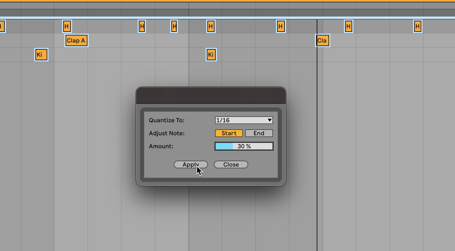 How to quantize in Ableton Live