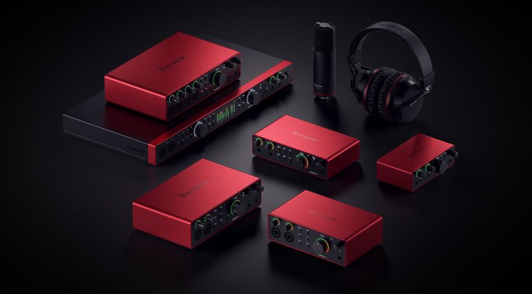 The complete Focusrite Scarlett 4th Gen Range.