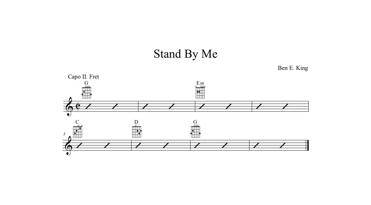 Stand By Me Guitar Chords