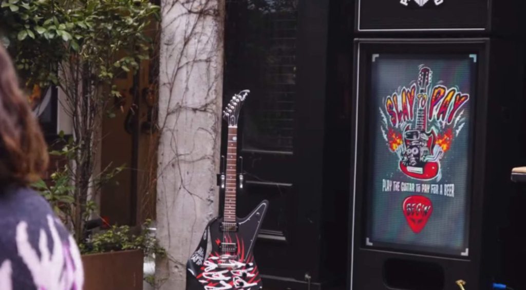 Slay To Pay Beer Vending Machine for Guitarists