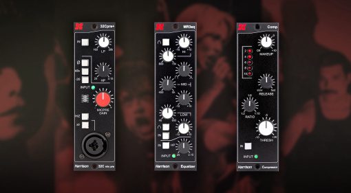 Meet the new Harrison 32Cpre+, MR3eq, and Comp 500-series modules