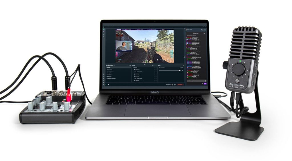 Connecting the iRig Stream Mic USB to your laptop