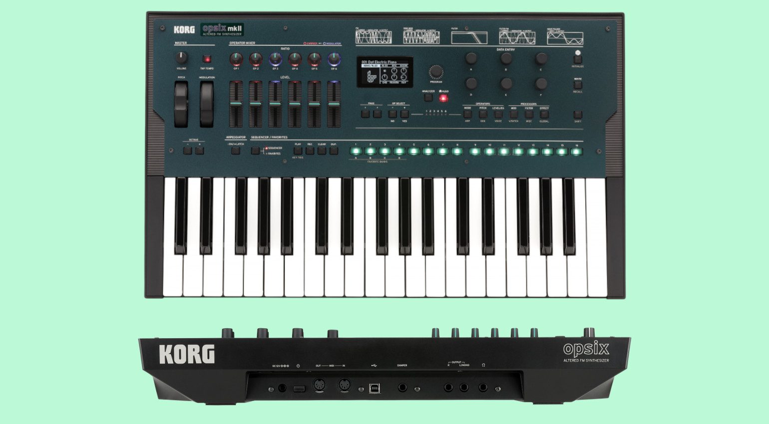 Korg's Opsix mk II synth is based on the FM sound engine of the original,  but with 64 voices