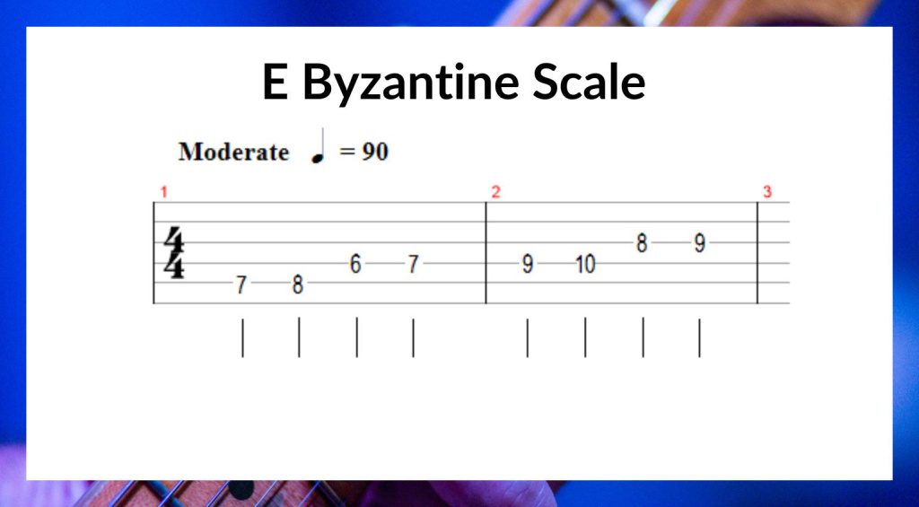 Byzantine Guitar Scale 