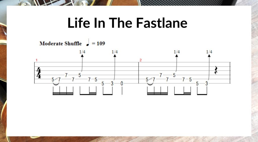 Life In The Fast Lane Riff 