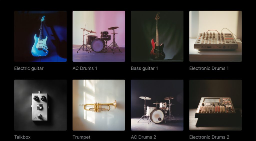 Some of the instrument models in Voice AI