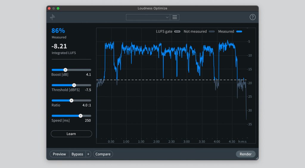 iZotope RX 11 Loudness Optimizer