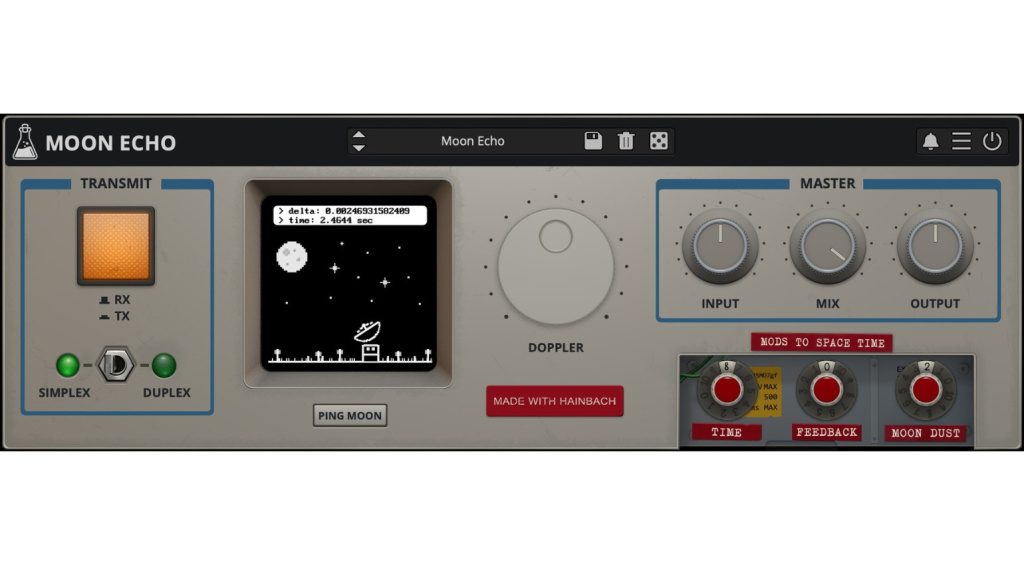 Moon Echo: The delay plugin that uses the moon as a reflector