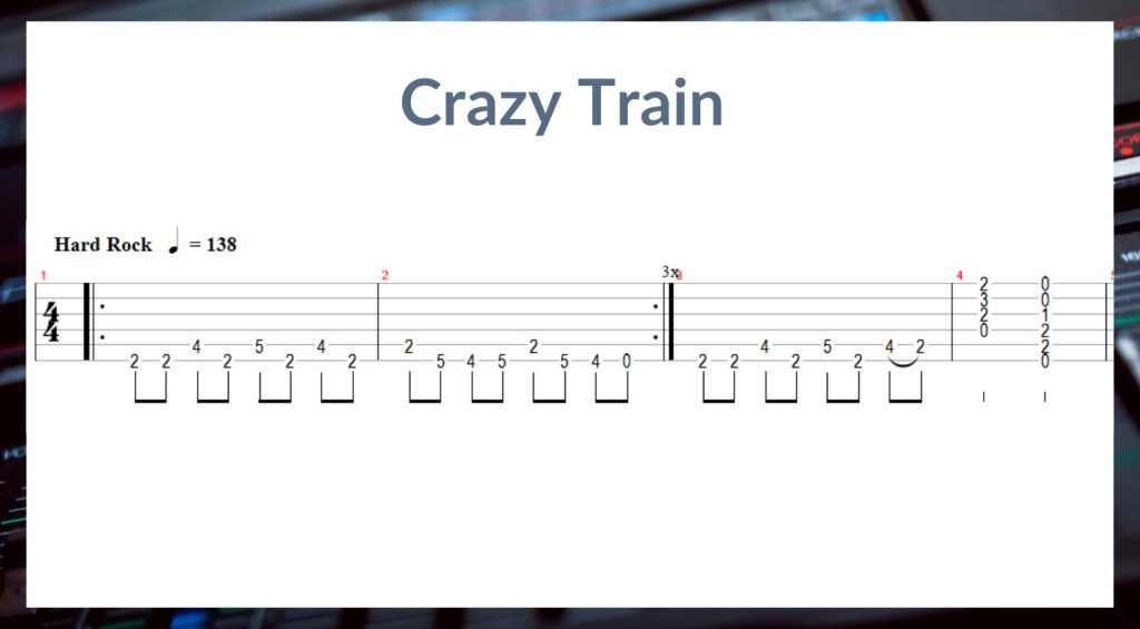 Riff de Crazy Train 