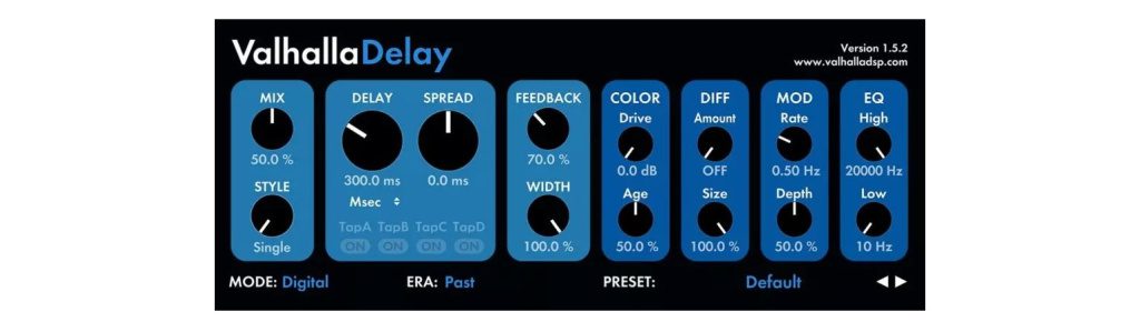 Best Delay Plugins: Valhalla Delay