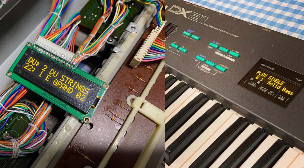 Synth repair new LCD screen