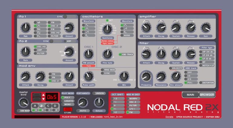 Nodal Red 2X: A Nord Lead 2 Emulation For Free?