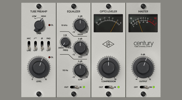 Universal Audio Century Tube Channel Strip Plugin - free for a limited time!