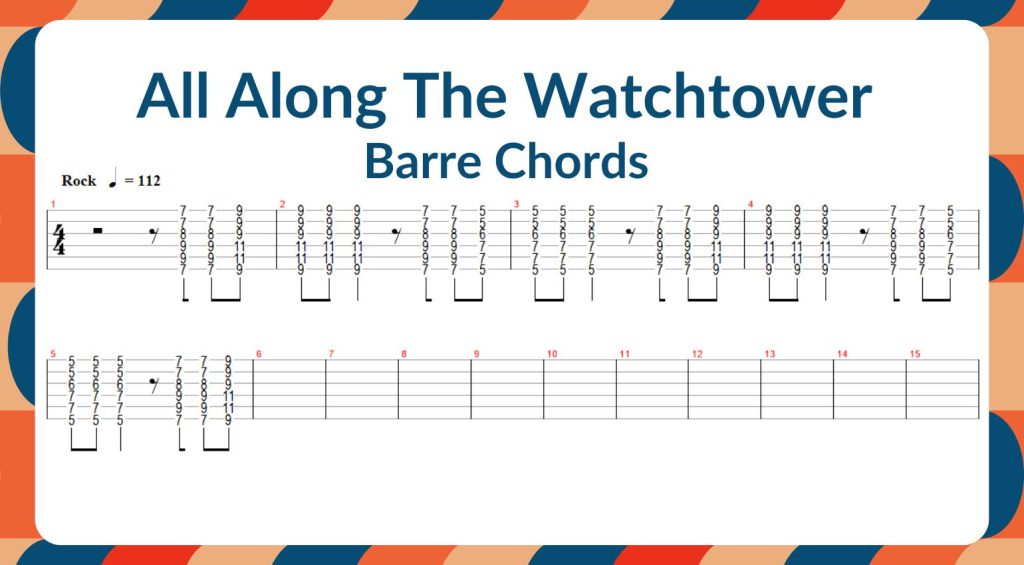 All Along The Watchtower guitar chords 