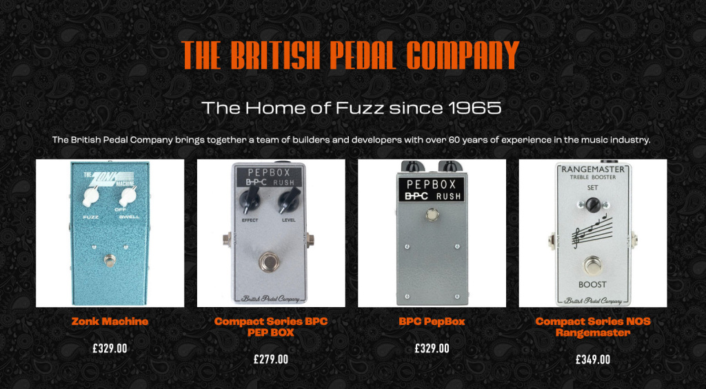 Página web de British Pedal Company