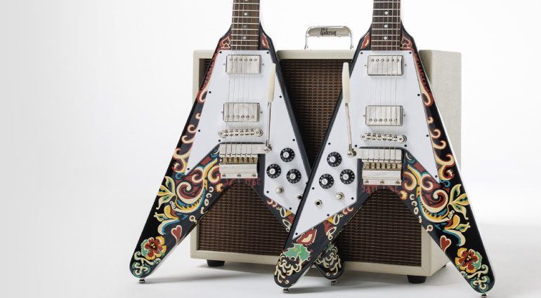 Jimi Hendrix Love Drops Flying V: A Psychedelic Tribute