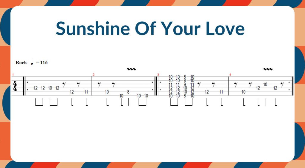 Sunshine Of Your Love 60s Guitar Riffs 