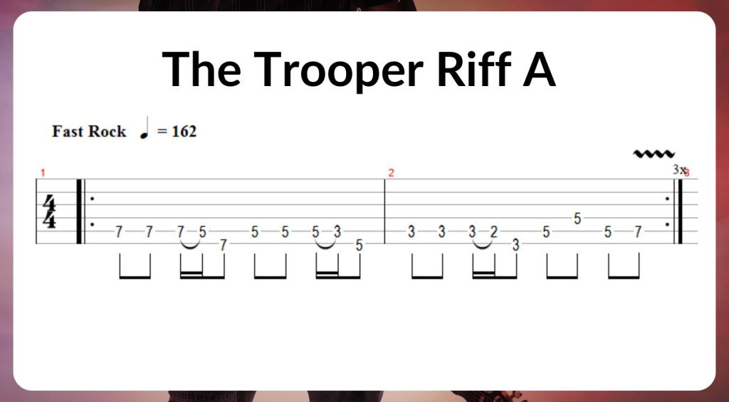 The Trooper Guitar TAB