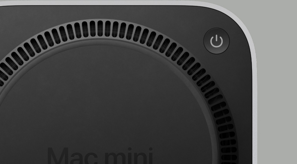 Oddly, on the bottom of the Mac mini M4 hardware is the power button.