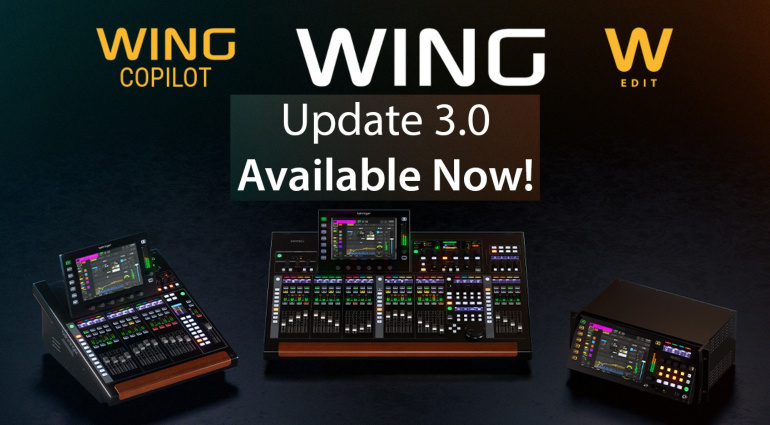 Behringer WING Firmware Update 3.0 brings a wide range of new features