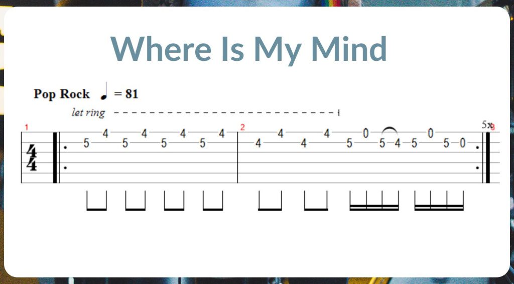 TAB de guitarra de The Pixies 