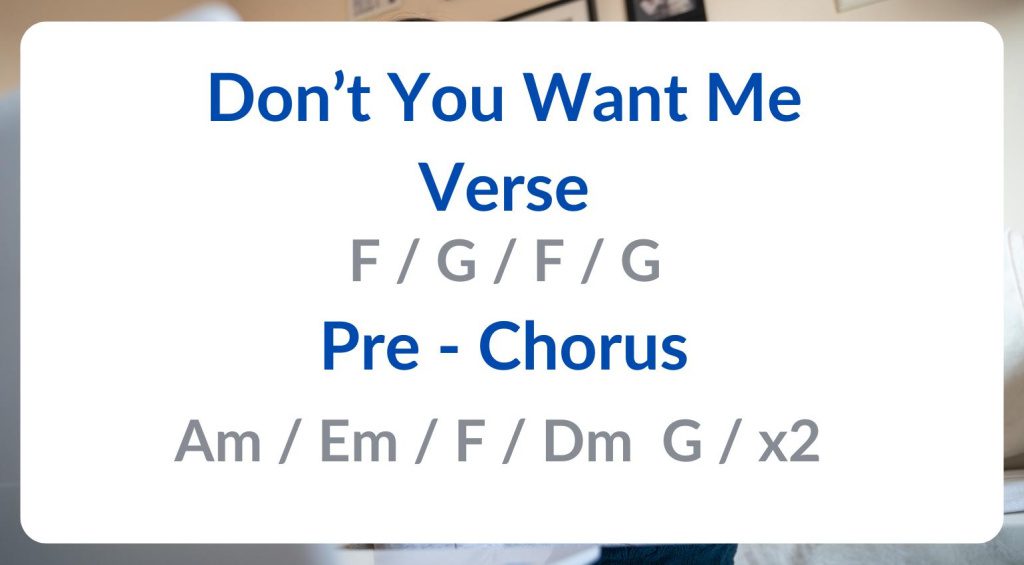 Don't You Want Me Baby Chords 