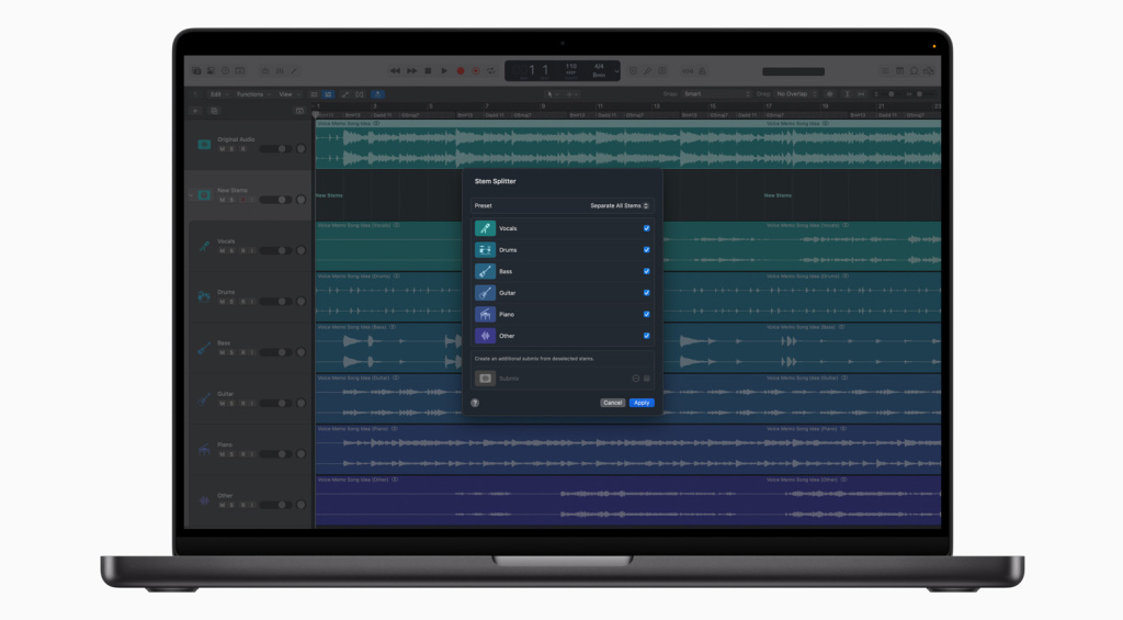 Apple Logic Pro Stem Splitter