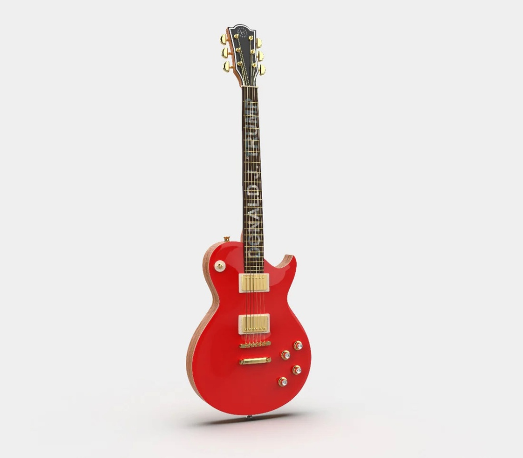 Donald J. Trump Red Electric Guitar