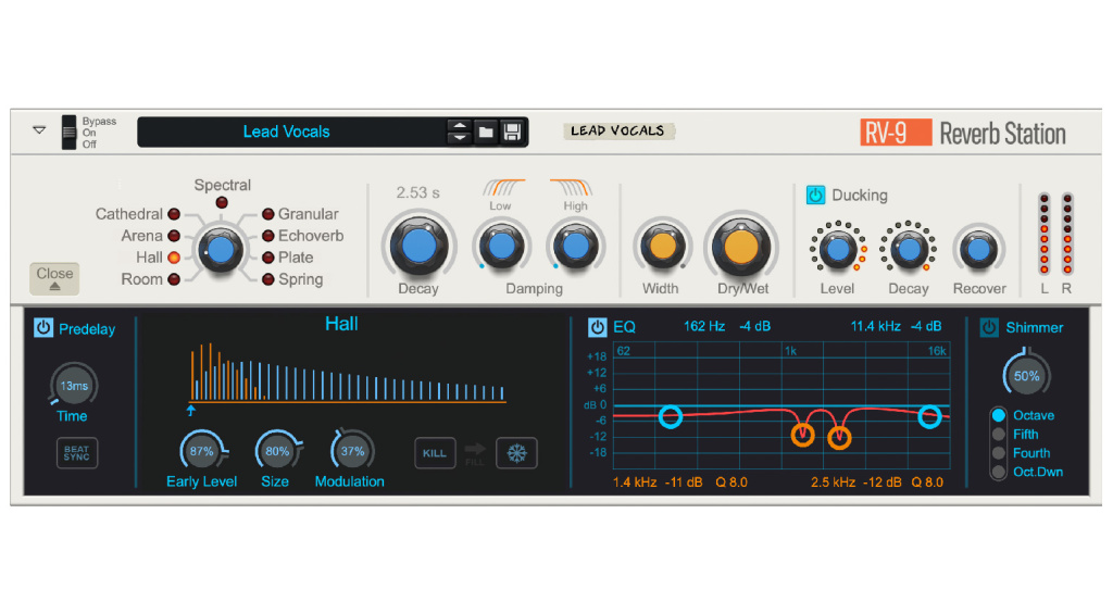 Reason 14 RV-9 Reverb Station