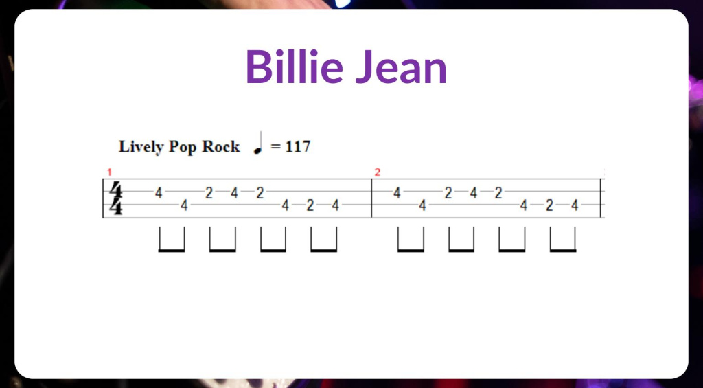 Billie Jean Bass TAB 