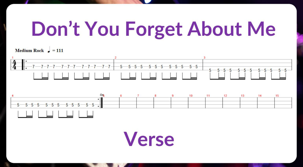 Simple Minds Bass TAB 