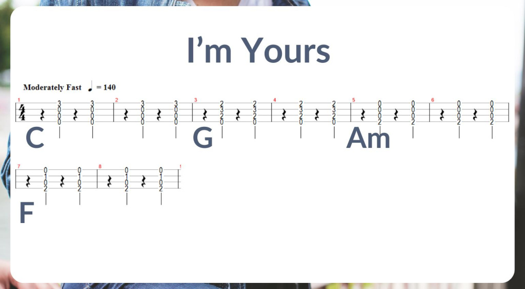 I'm Yours Ukulele Chords 