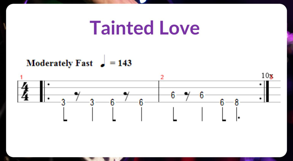 Tainted Love 80s Bass Line 