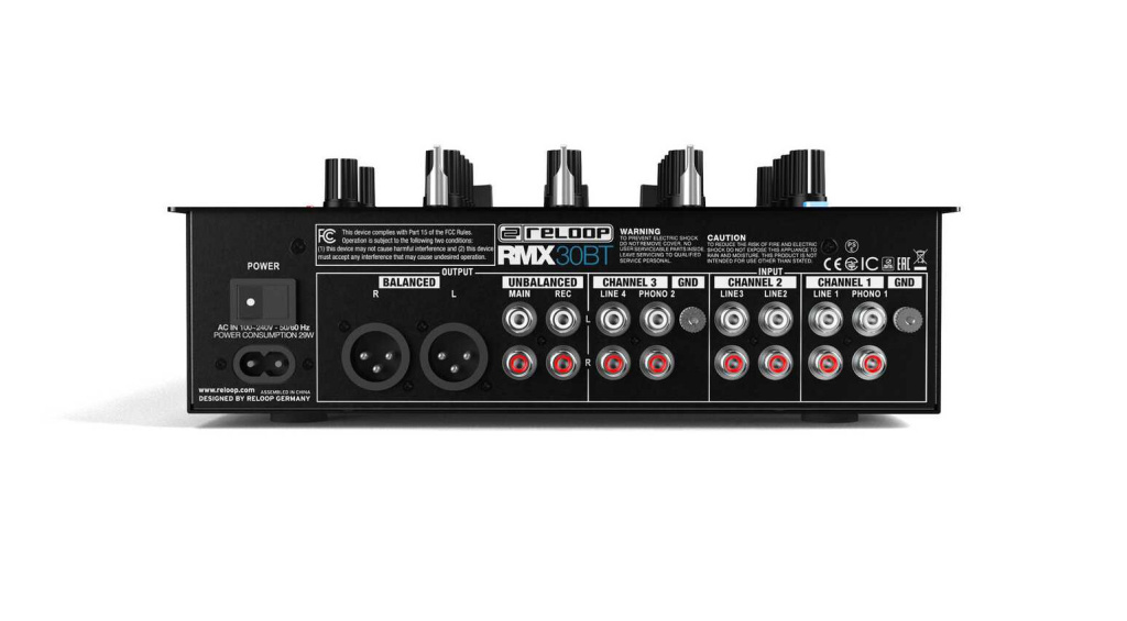 Reloop RMX-30 BT: Rear panel